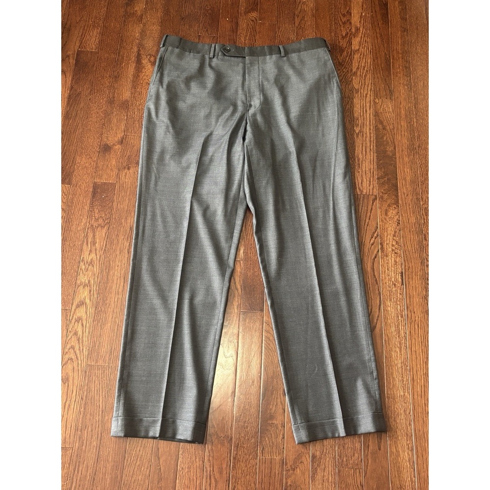 Samuelsohn Super 130s Gray Wool Performance Blend Trouser Size 38x31.5